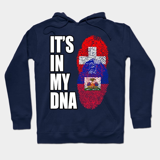 Switzerland And Haitian Mix DNA Heritage Hoodie by Just Rep It!!